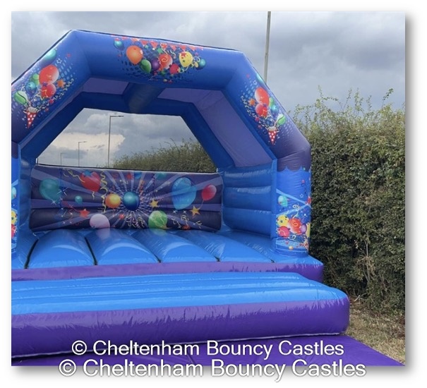 Large Party Time Bouncy Castle (15ft by 16ft). Bouncy Castle Hire